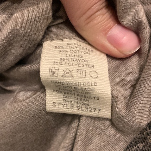 Asymmetrical Hem & Thread Jacket Size XS Zip Blazer Folded Wide Collar - Picture 6 of 7